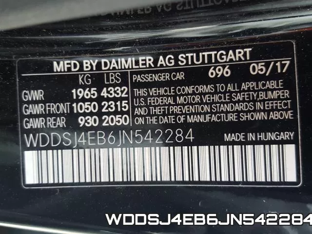 WDDSJ4EB6JN542284 фото 2