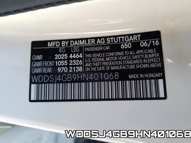 WDDSJ4GB9HN401068 фото 2