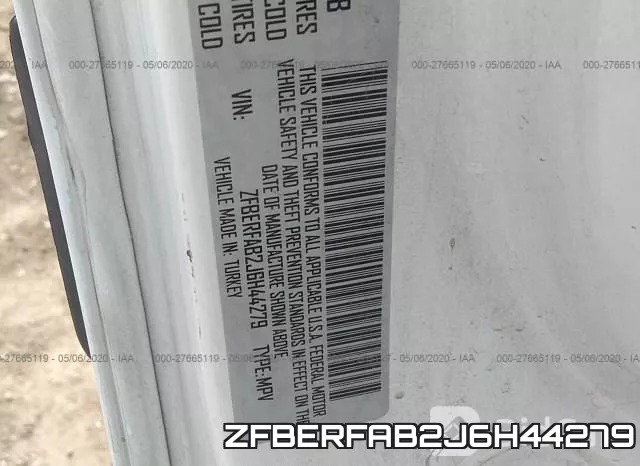ZFBERFAB2J6H44279 фото 10