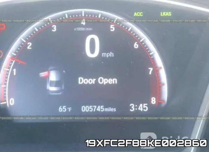 19XFC2F88KE002860 фото 7