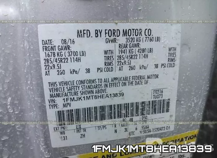 1FMJK1MT8HEA13839 фото 10