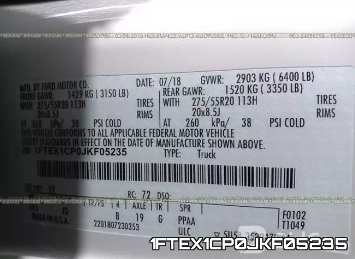 1FTEX1CP0JKF05235 фото 10