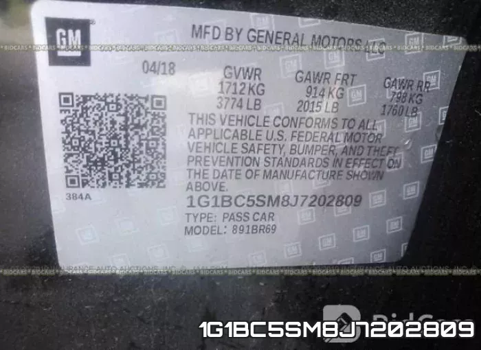 1G1BC5SM8J7202809 фото 10