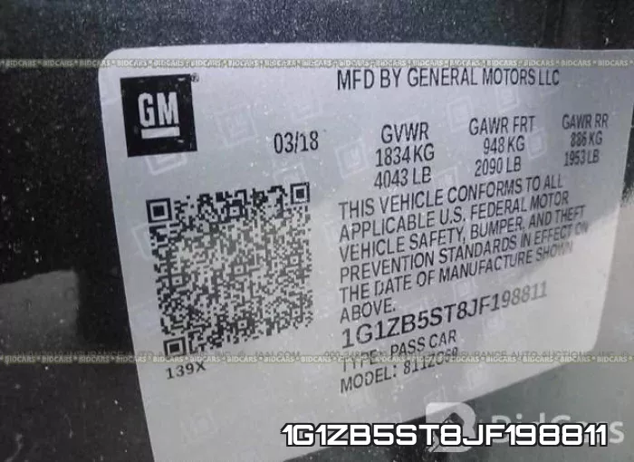 1G1ZB5ST8JF198811 фото 10