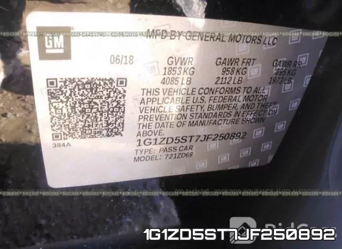 1G1ZD5ST7JF250892 фото 10