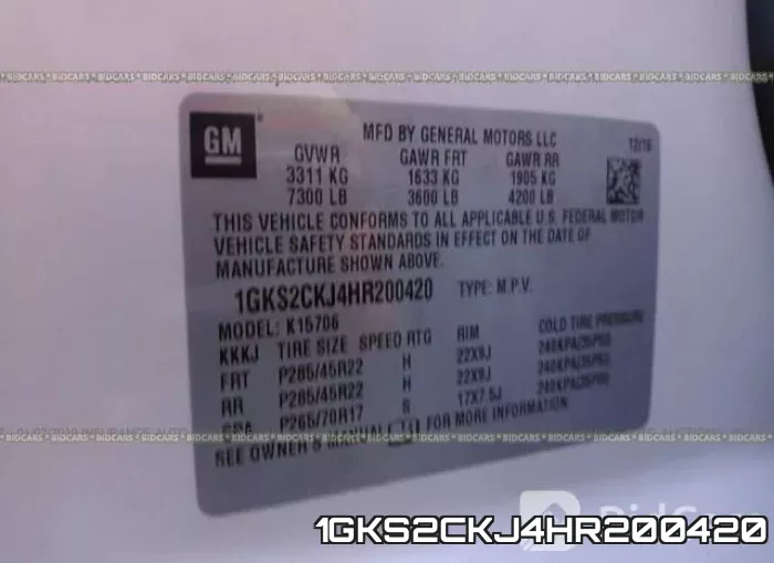 1GKS2CKJ4HR200420 фото 10