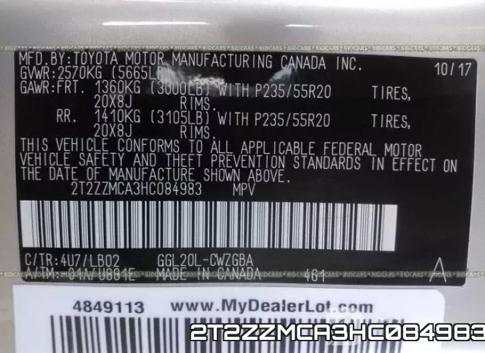 2T2ZZMCA3HC084983 фото 10