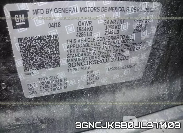 3GNCJKSB0JL371403 фото 10
