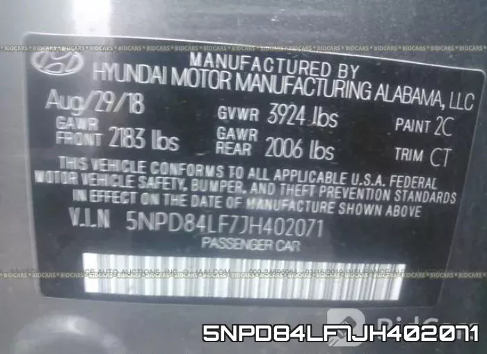 5NPD84LF7JH402071 фото 9