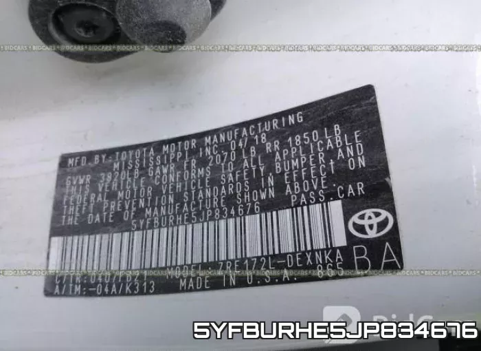 5YFBURHE5JP834676 фото 10