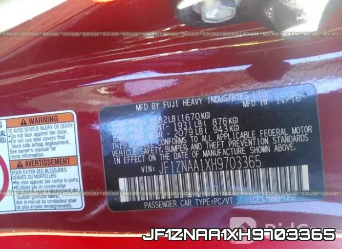 JF1ZNAA1XH9703365 фото 10