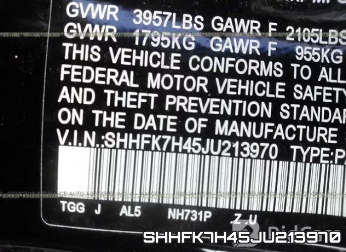 SHHFK7H45JU213970 фото 10