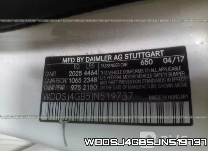 WDDSJ4GB5JN519737 фото 10