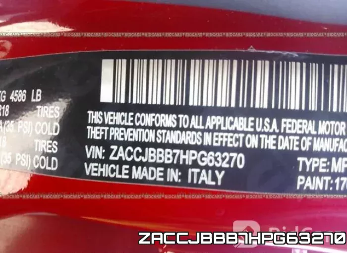 ZACCJBBB7HPG63270 фото 10