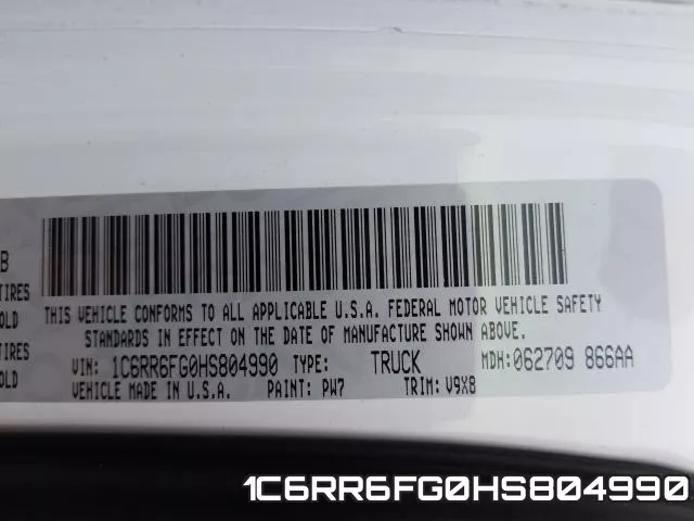 1C6RR6FG0HS804990 фото 2