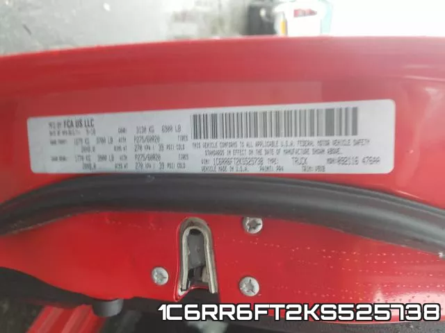 1C6RR6FT2KS525738 фото 2