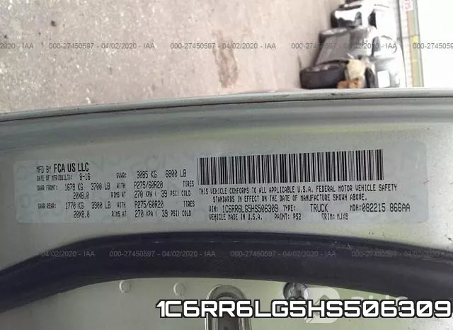 1C6RR6LG5HS506309 фото 10