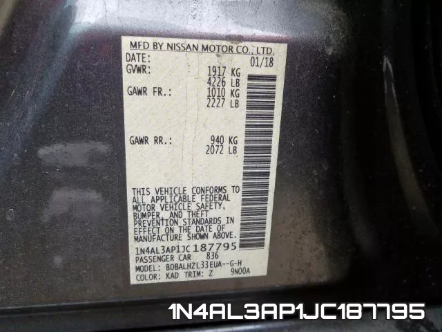 1N4AL3AP1JC187795 фото 2