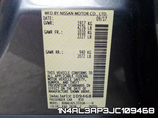 1N4AL3AP3JC109468 фото 2