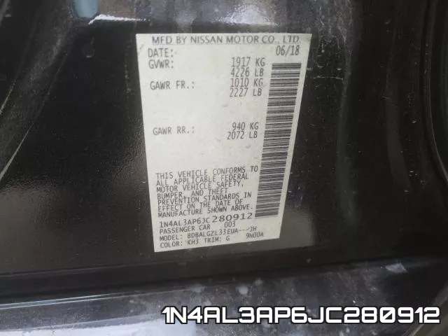 1N4AL3AP6JC280912 фото 2