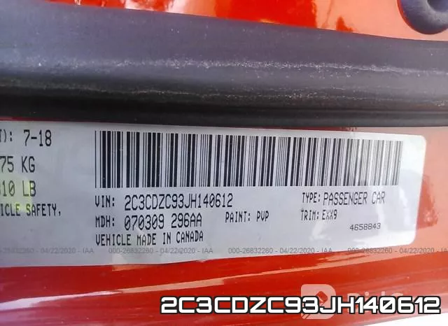 2C3CDZC93JH140612 фото 10