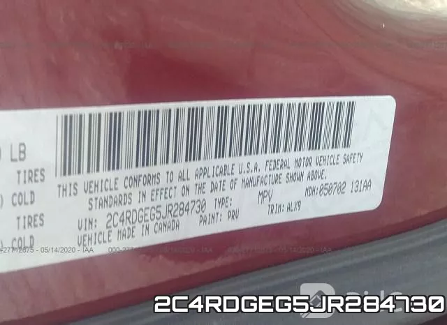 2C4RDGEG5JR284730 фото 10