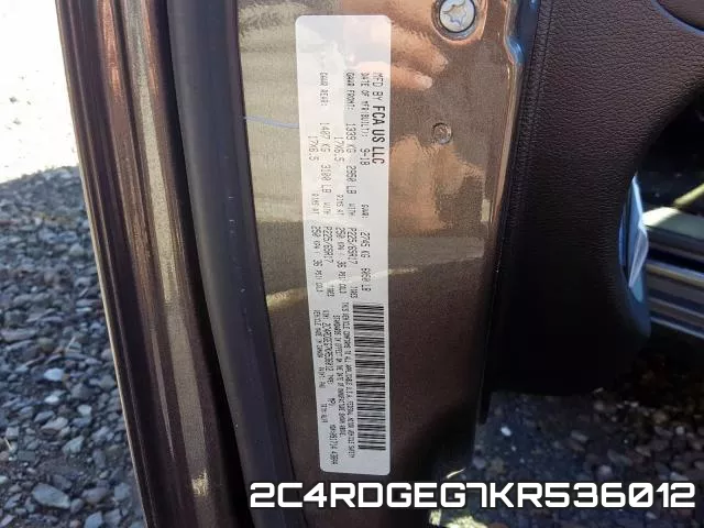 2C4RDGEG7KR536012 фото 2