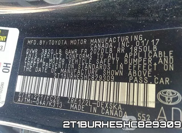 2T1BURHE5HC829309 фото 10