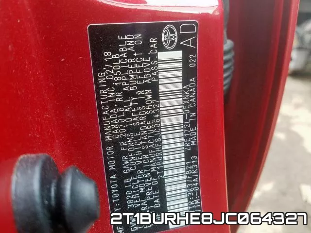 2T1BURHE8JC064327 фото 2