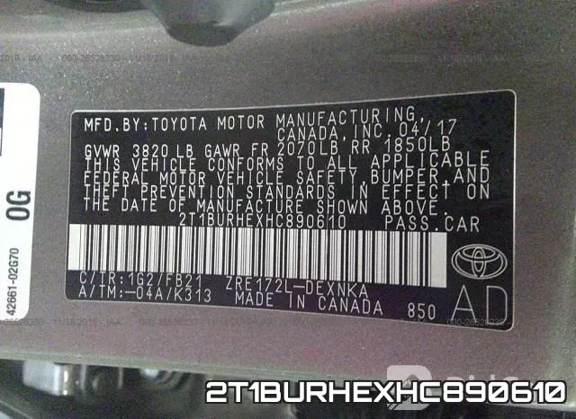 2T1BURHEXHC890610 фото 10