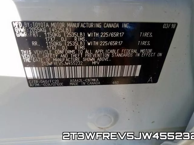 2T3WFREV5JW455232 фото 2