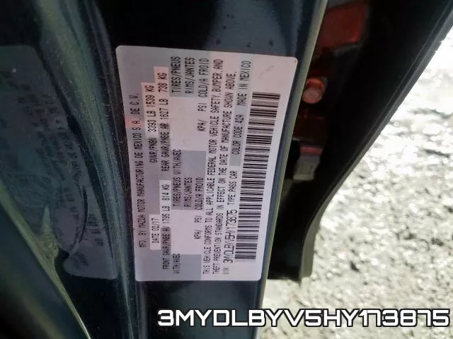 3MYDLBYV5HY173875 фото 2