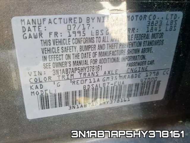 3N1AB7AP5HY378161 фото 2