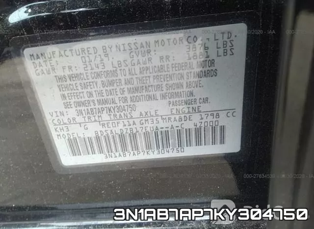 3N1AB7AP7KY304750 фото 9