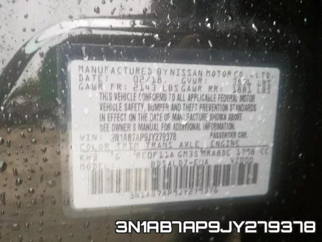 3N1AB7AP9JY279378 фото 2