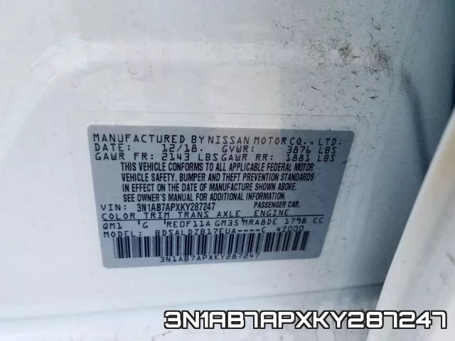 3N1AB7APXKY287247 фото 2