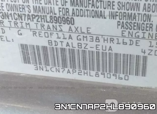 3N1CN7AP2HL890960 фото 10