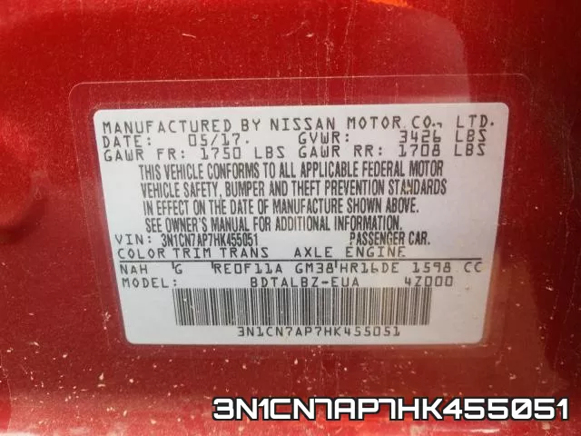 3N1CN7AP7HK455051 фото 2