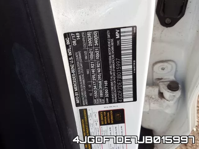 4JGDF7DE7JB015997 фото 2