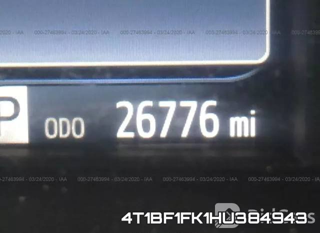 4T1BF1FK1HU384943 фото 8