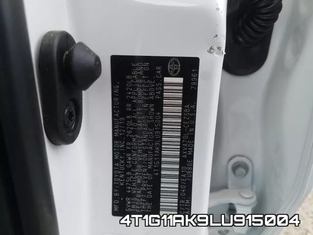 4T1G11AK9LU915004 фото 2