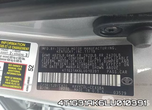 4T1G31AK6LU010391 фото 10