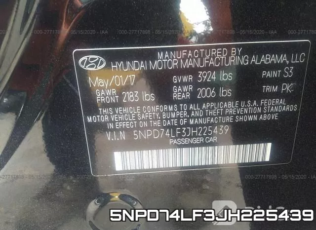5NPD74LF3JH225439 фото 10