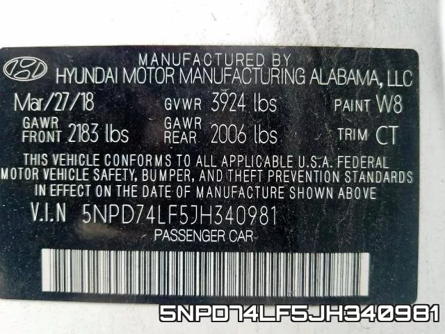 5NPD74LF5JH340981 фото 2