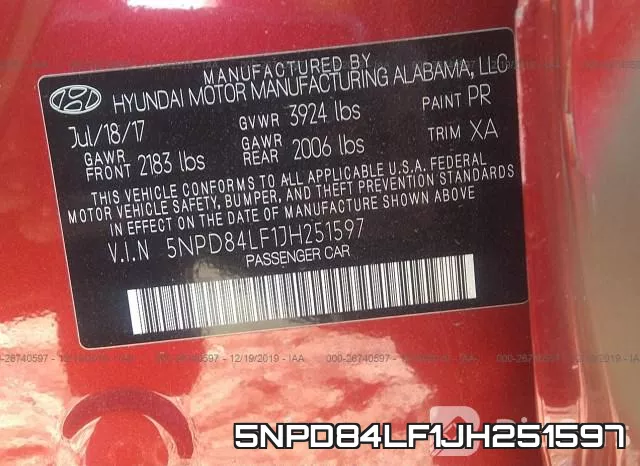 5NPD84LF1JH251597 фото 10