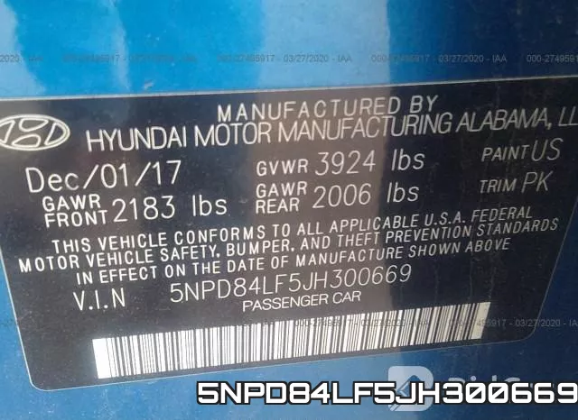 5NPD84LF5JH300669 фото 10