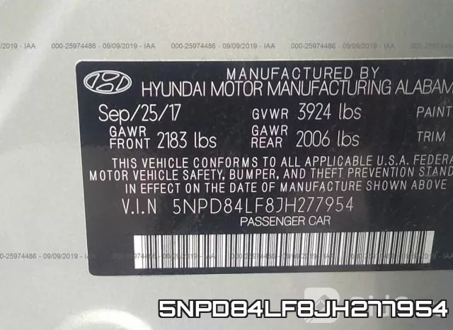 5NPD84LF8JH277954 фото 10
