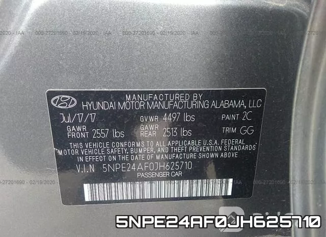 5NPE24AF0JH625710 фото 10