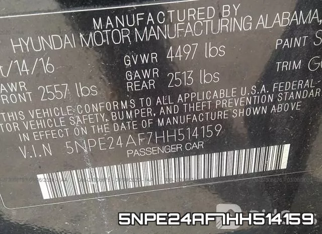 5NPE24AF7HH514159 фото 10