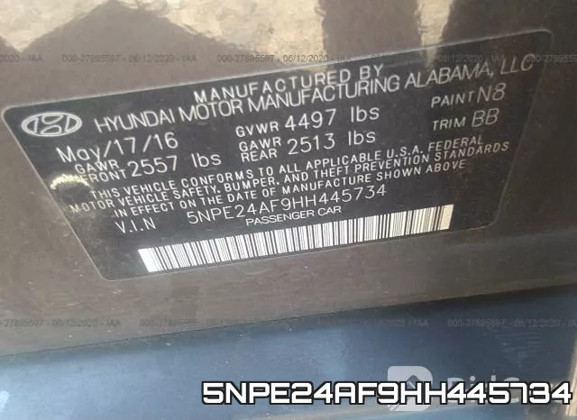 5NPE24AF9HH445734 фото 9